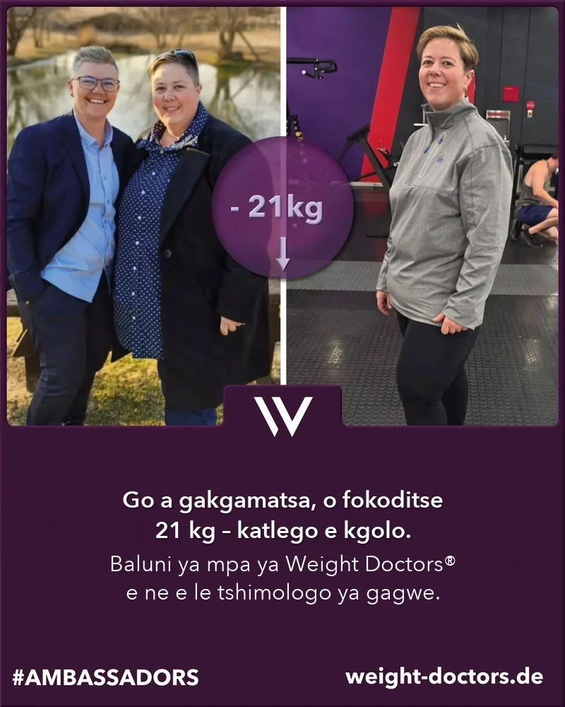 Weight Doctors® pele le morago: Elli o fokoditse 21 kg, ka Weight Doctors® BALUNI YA MPA