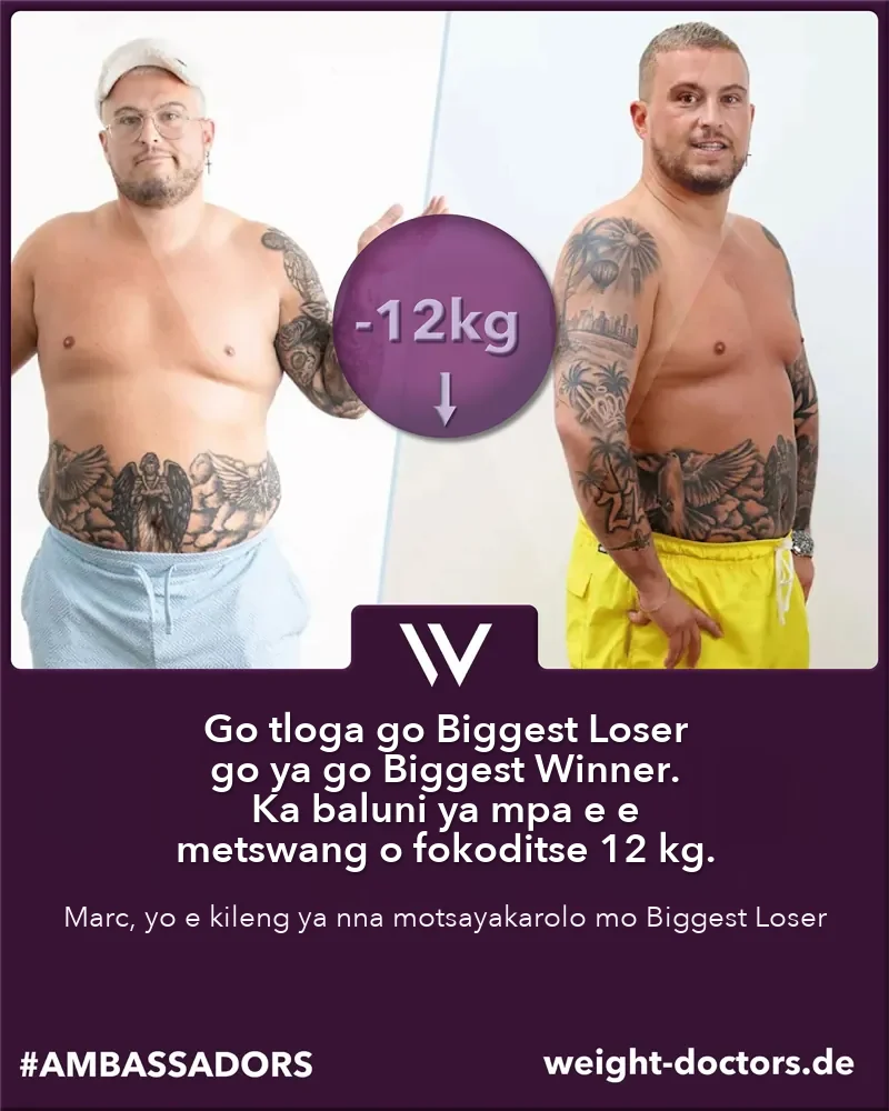 Weight Doctors® pele le morago: Marc, yo e kileng ya nna motsayakarolo mo “The Biggest Loser”, o fokoditse 12 kg ka baluni ya mpa ya Allurion