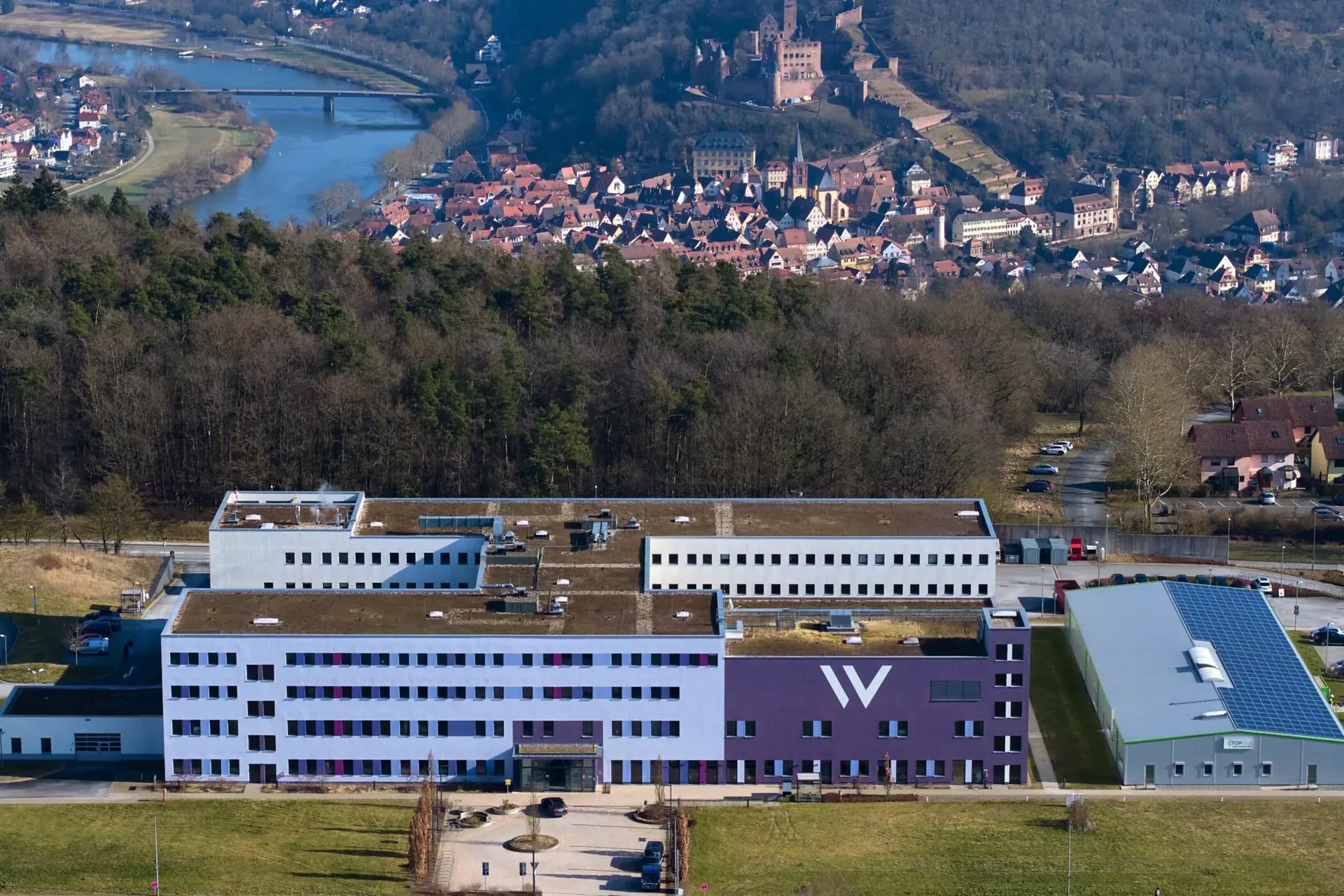 Vue aérienne de la Weight Doctors® Nationalklinik à Wertheim am Main
